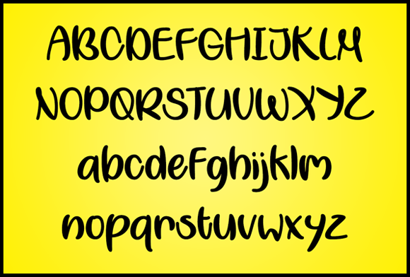 My Yellow Car Font PNG with transparent background - Preview 1