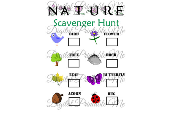 Nature Scavenger Hunt Kids Activity Game
