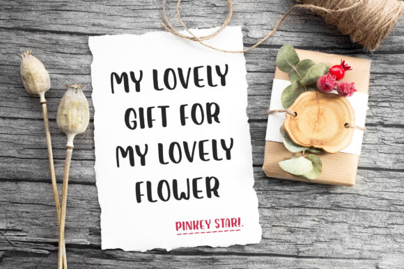 Pinkey Star Font PNG with transparent background - Preview 2