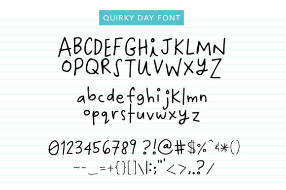 Quirky Day Font PNG with transparent background - Preview 5