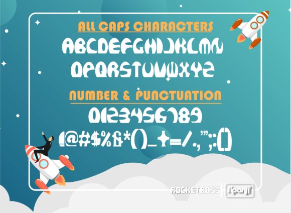 Rocketboss Font PNG with transparent background - Preview 1