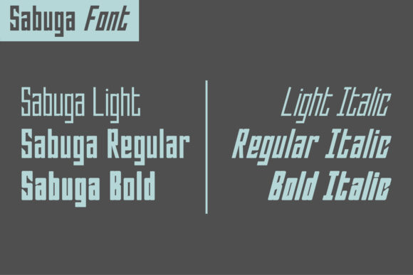 Sabuga Font PNG with transparent background - Preview 1