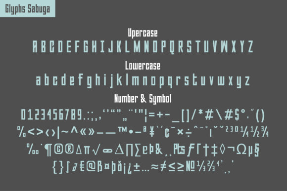 Sabuga Font PNG with transparent background - Preview 2