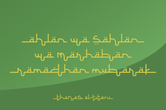Selamet Lebaran Font PNG with transparent background - Preview 1