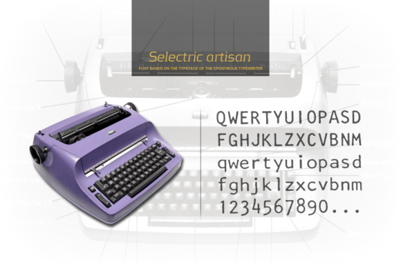 Selectric Artisan Font PNG with transparent background - Preview 1