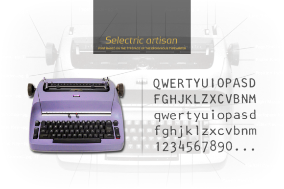 Selectric Artisan Font PNG with transparent background - Preview 2