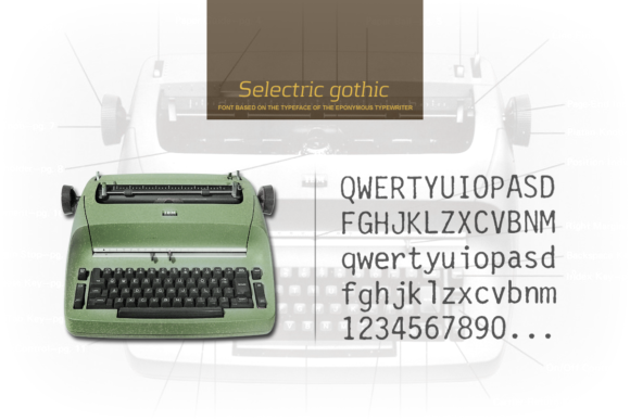 Selectric Gothic Font PNG with transparent background - Preview 1