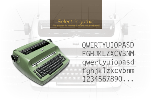 Selectric Gothic Font PNG with transparent background - Preview 2