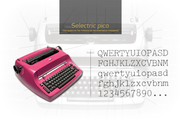 Selectric Pica Font PNG with transparent background - Preview 1