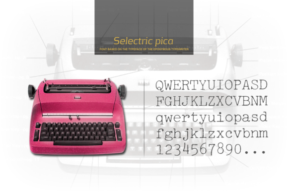Selectric Pica Font PNG with transparent background - Preview 2