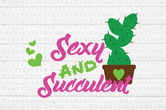 Sexy and Succulent Cactus Graphic by KayrativeDigitalKreations  Creative  Fabrica