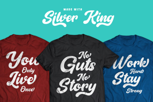 Silver King Font PNG with transparent background - Preview 3