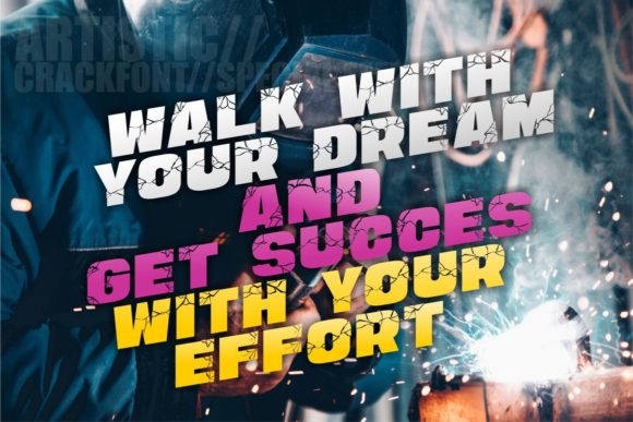 Smash Wall Font PNG with transparent background - Preview 3