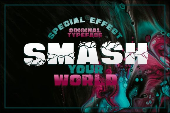 Smash Wall Font PNG with transparent background - Preview 4