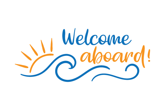 Welcome Aboard Editable Welcome Aboard! SVG Cut file by Creative Fabrica Crafts · Creative Fabrica