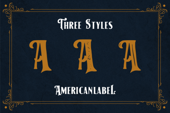 American Label Font PNG with transparent background - Preview 1