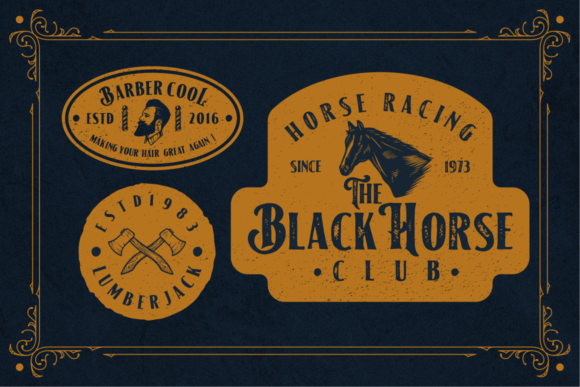 American Label Font PNG with transparent background - Preview 3