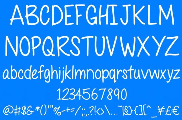 Azure Blooms Hand Font - Preview 1