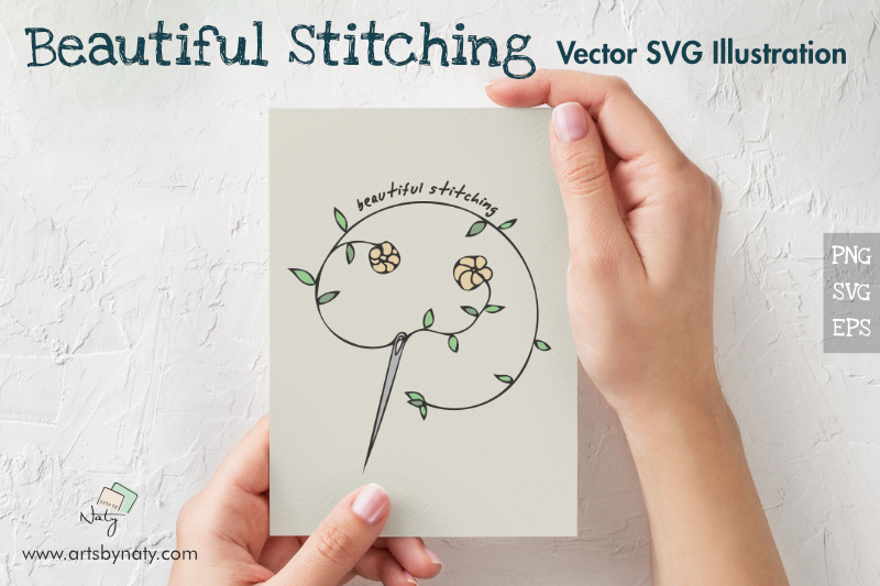 Beautiful Stitching Vector Illustration