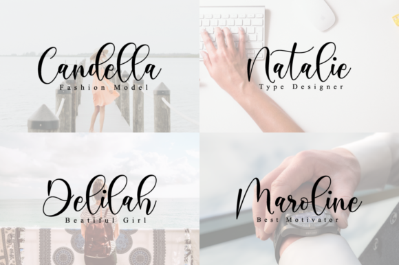 Boshela Script Font PNG with transparent background - Preview 1