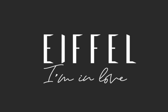 Eiffel in Love Duo Font PNG with transparent background - Preview 1