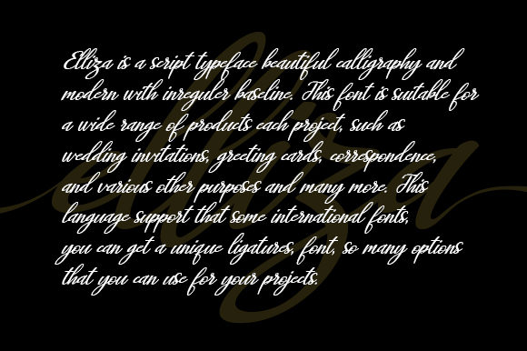 Elliza Script Font - Preview 1