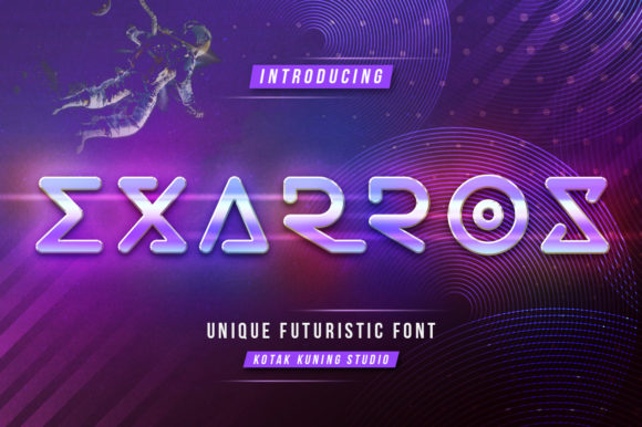 Exarros Font by Kotak Kuning Studio · Creative Fabrica font preview