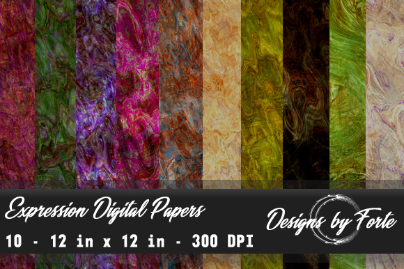 Expression Digital Papers Graphic by Heidi Vargas-Smith · Creative Fabrica