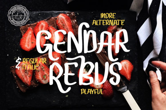 Gendar Rebus Font - Preview 2