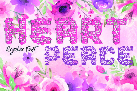 Heart Peace Font - Preview 1