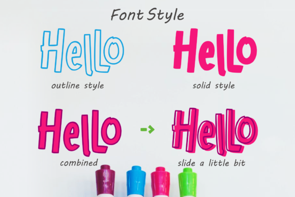 Hello Freeday Font PNG with transparent background - Preview 1