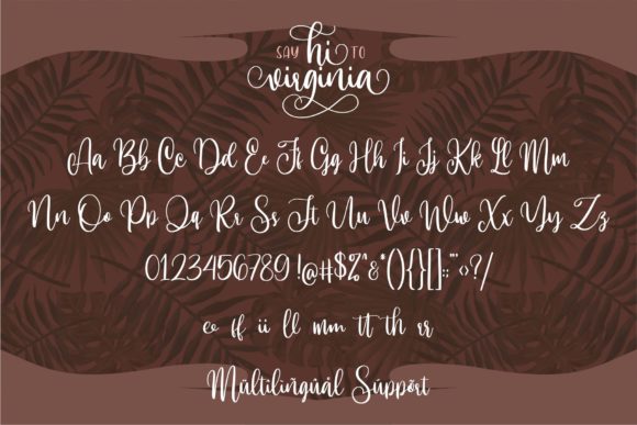 Hi Virginia Font PNG with transparent background - Preview 4