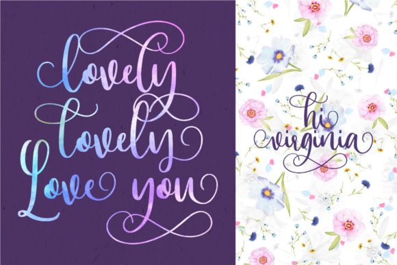 Hi Virginia Font PNG with transparent background - Preview 6