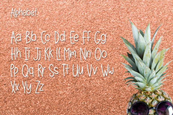 Lazy Pineapple Font PNG with transparent background - Preview 1