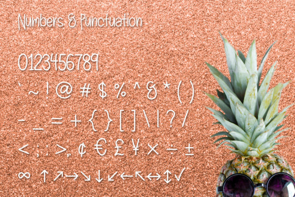 Lazy Pineapple Font PNG with transparent background - Preview 2