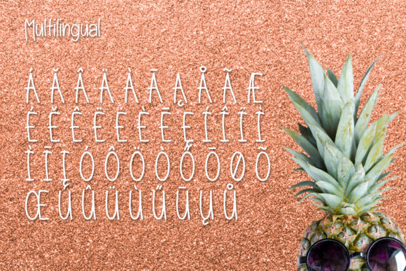 Lazy Pineapple Font PNG with transparent background - Preview 3