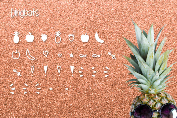 Lazy Pineapple Font PNG with transparent background - Preview 4