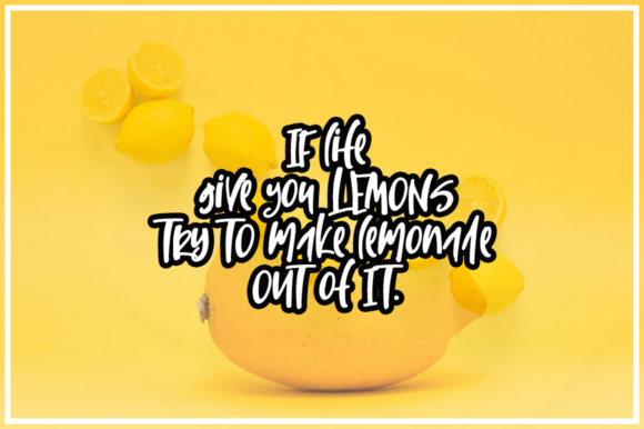 Lemon and Fresh Font PNG with transparent background - Preview 4