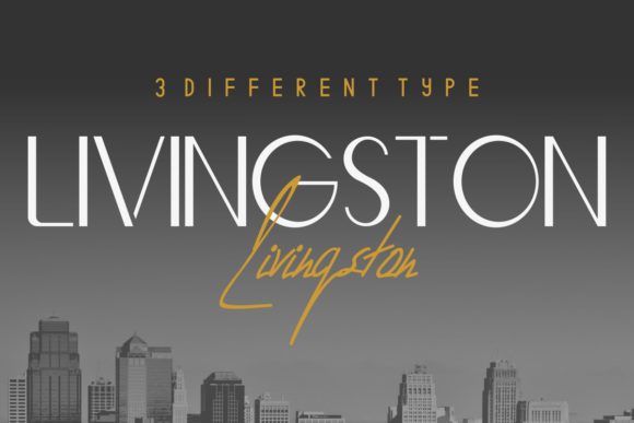Livingston Font PNG with transparent background - Preview 1