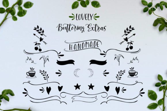 Lovely Buttering Font PNG with transparent background - Preview 6