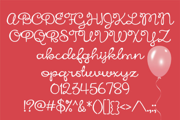 Luftballoons Font PNG with transparent background - Preview 1