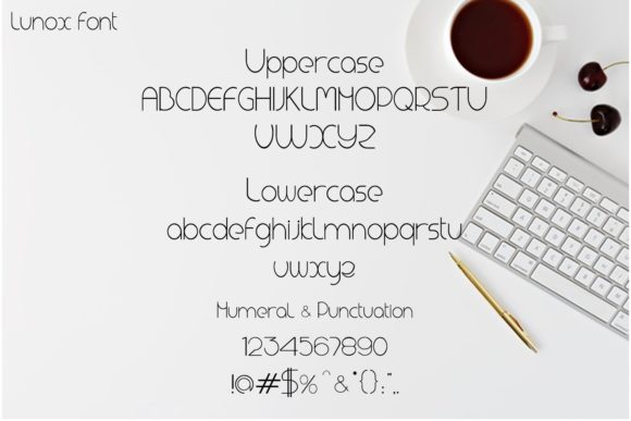 Lunox Font PNG with transparent background - Preview 1