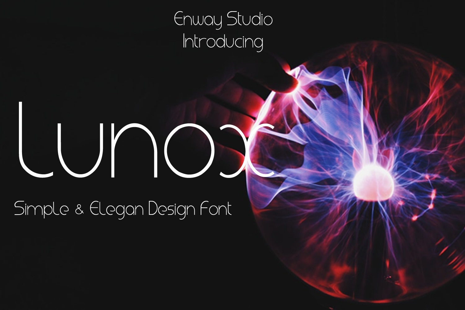Lunox preview, minimalist sans-serif lettering