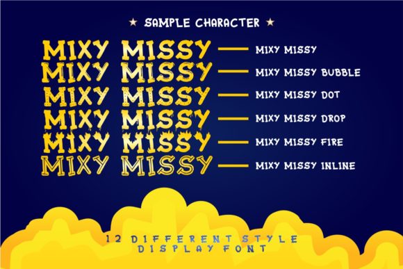 Mixy Missy Font font preview - 1
