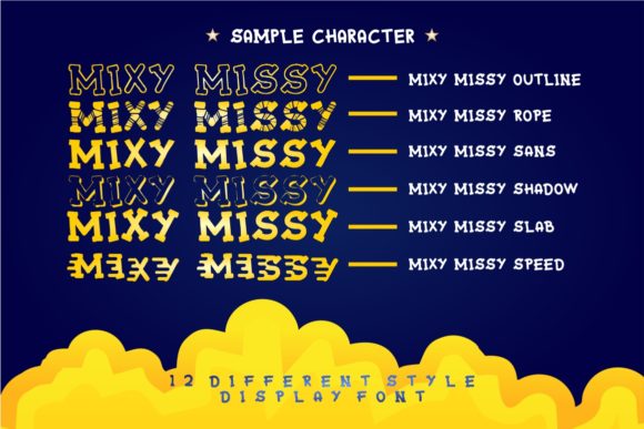 Mixy Missy Font font preview - 2