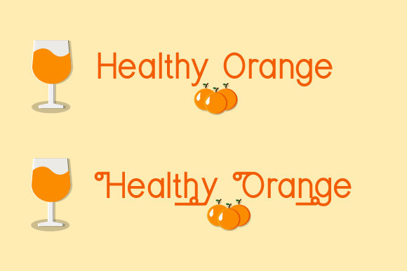 Orangejus Font PNG with transparent background - Preview 2