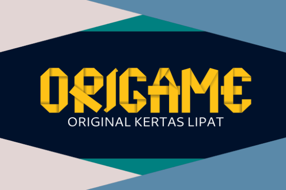 Origame Font PNG with transparent background - Preview 1