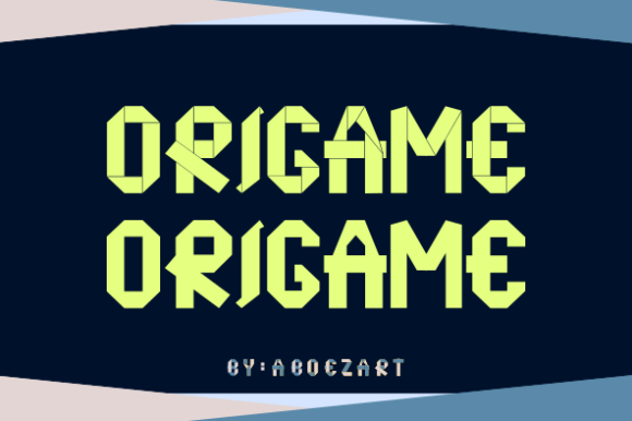 Origame Font PNG with transparent background - Preview 4