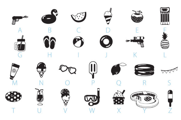 Pool Party Font PNG with transparent background - Preview 2