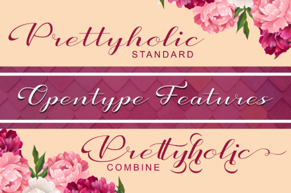 Prettyholic Font PNG with transparent background - Preview 1